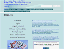 Tablet Screenshot of carnetsbogota.com
